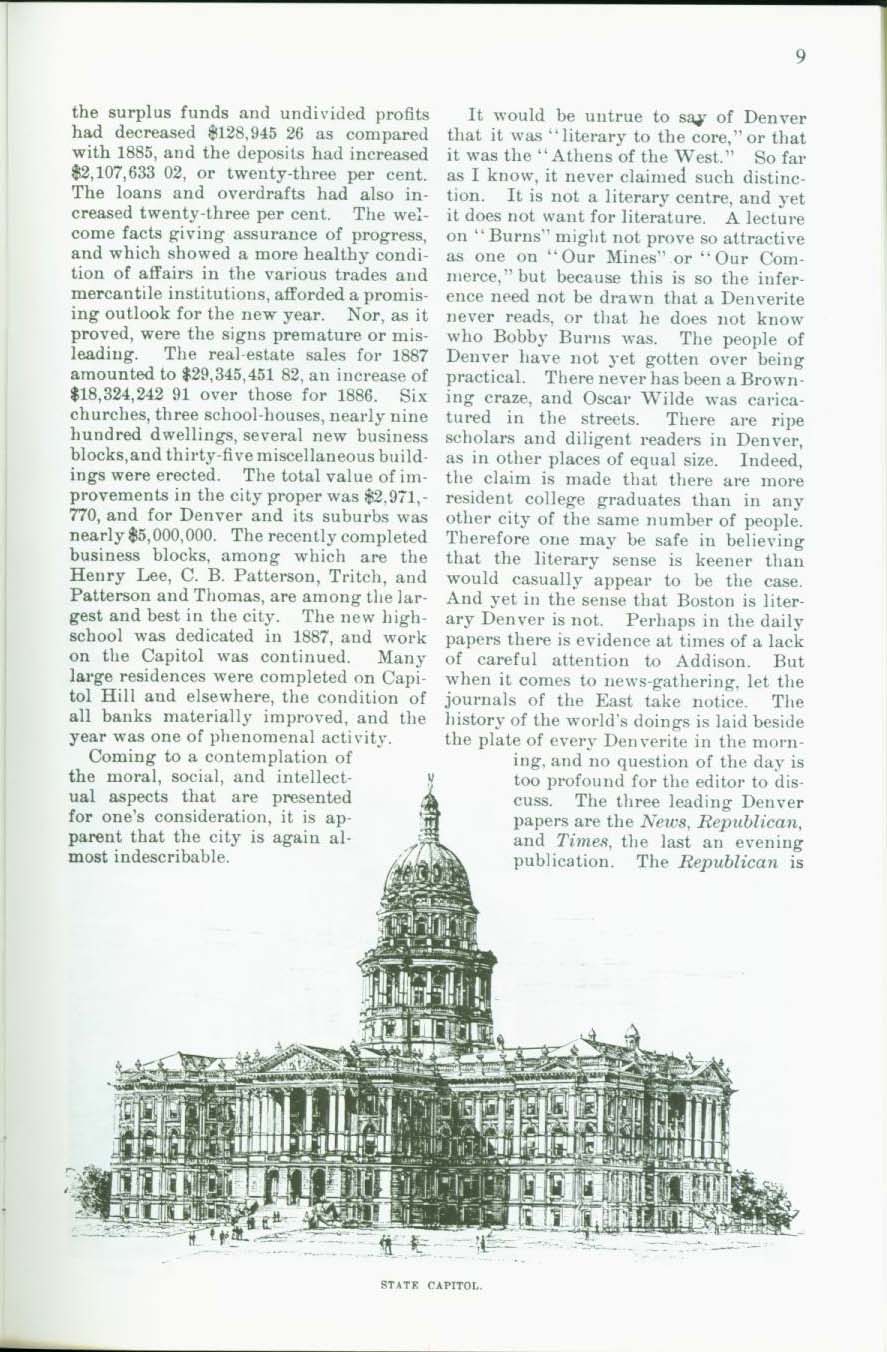 THE CITY OF DENVER, 1888: an early history of "The Queen City of the Plains"vist0006f